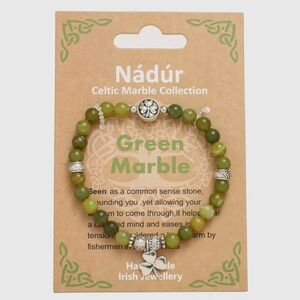 Green Marble Bracelet -Celtic